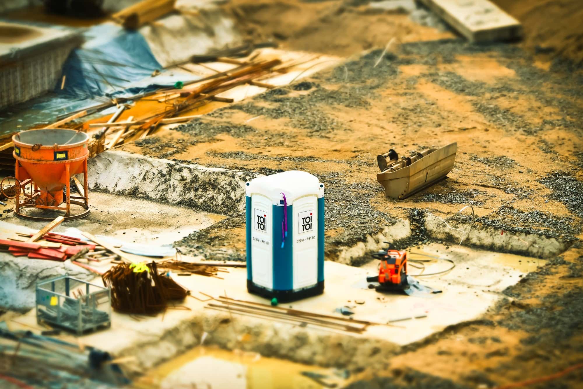 Portable Toilet Rental on construction site