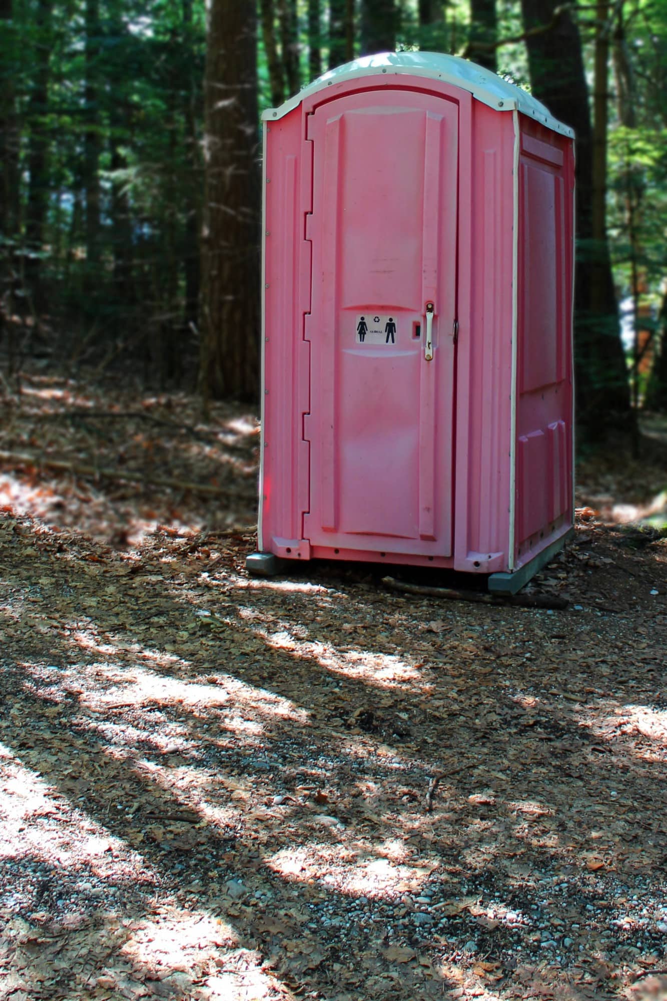 porta potty rental in the woods